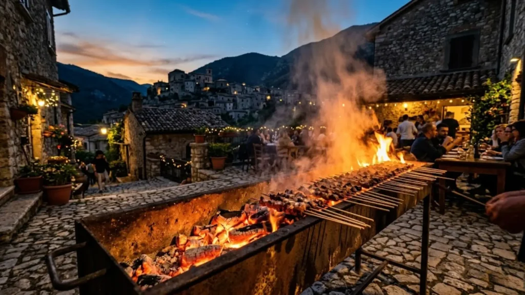 Typical dish from Abruzzo called Arrosticini