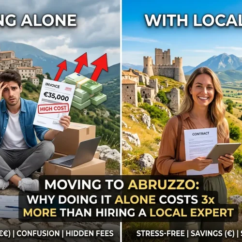 Calculating your Moving to Abruzzo cost? See why a DIY move often leads to expensive mistakes, and how local support saves you more than it costs.